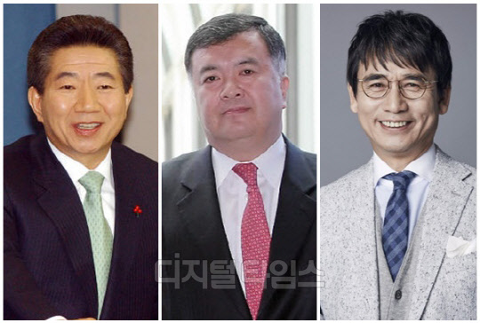 (왼쪽부터) 고(故) 노무현 전 대통령, 이인규 변호사, 유시민 전 노무현 재단 이사장. <디지털타임스 DB, 연합뉴스>